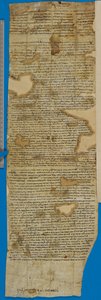Fragment av ett rekommendationsbrev för Ruben ben Isaac, verso av Unbekannter Künstler