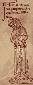 Franciscan - från teckning av Matthew Paris av Unbekannter Künstler