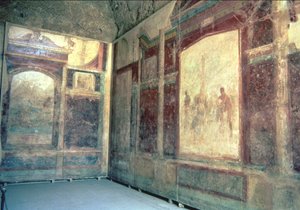Fresker i Tablinium, House of Livia av Unbekannter Künstler