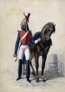 Garde de Paris, med sin häst av Unbekannter Künstler