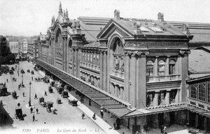 Gare du Nord, Paris, ca 1900 av Unbekannter Künstler