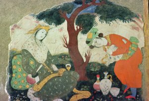 Genremålning, i Stora salen, ca 1500-talet (fresk) av Unbekannt