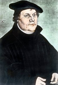 Den tyske religiöse reformatorn Martin Luther av Unbekannter Künstler