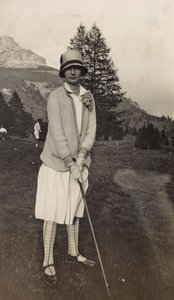 Golfare vid Lake Carezza av Unbekannter Künstler