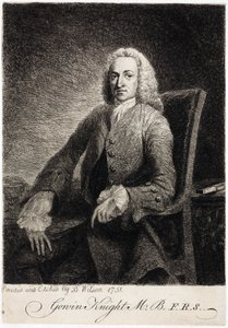 Gowin Knight, vetenskapsman, ca 1751 av Unbekannt