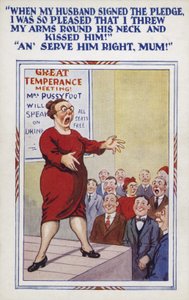 Great Temperance Meeting (färg litho) av Unbekannt