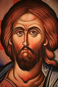 Grekisk-ortodox ikon föreställande Kristus Thessalonique Grekland av Unbekannt