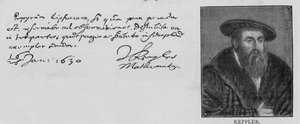 Handstil och signatur av Johannes Kepler (1571-1630) av Unbekannt