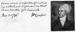 Handstil och signatur av William Cowper av Unbekannt