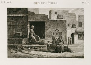 Hårdvara och järnhandel Knivslip, Egypten, ca 1798 av Unbekannt