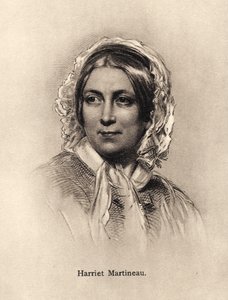 Harriet Martineau - porträtt av Unbekannter Künstler