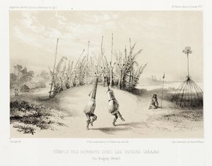 Huvudbonadstempel för Carajas-indianerna, Brasilien, ca 1843-1847 av Unbekannt
