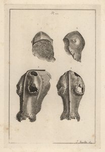 Hjälm 1,2 och järnchanfron eller chafron 3,4 som tillhörde Guy, Earl of Warwick av Unbekannt
