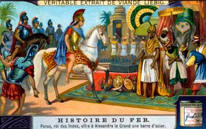 Järnets historia: Kung Porus och Alexander den store av Unbekannter Künstler