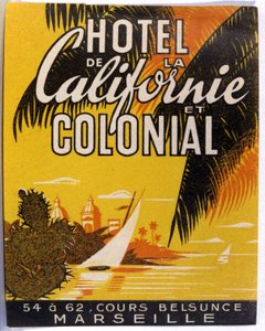 Hotel de California, Marseille, ca 1930 (illustration) av Unbekannter Künstler