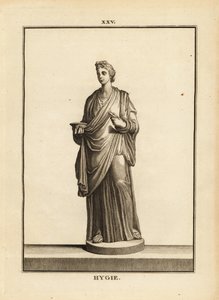 Hygieia, grekisk och romersk gudinna för hälsa och renlighet, dotter till medicinens gud Asclepius av Unbekannt