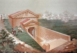 Hypogee Martyrium av Poitiers, ca 1880 (litografi) av Unbekannter Künstler