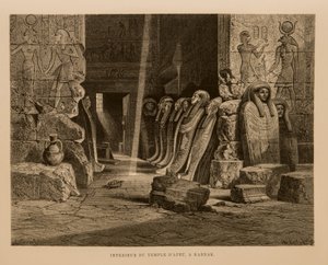 Inre vy av Apet-templet i Karnak, Egypten Illustration från Atlas of Egypt av Unbekannt