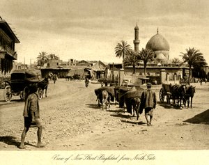 Irak - Vy över New Street Bagdad från norra porten av Unbekannter Künstler