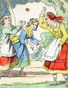 Spel: La pelota - Child Entertainment Alphabet c.1890 (litografi) av Unbekannt