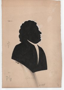 Johann Sebastian Bach (1685-1750) (ca 1850, silhuett) av Unbekannter Künstler