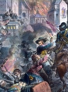 Johann Tserclaes slåss i staden Magdeburg av Unbekannter Künstler