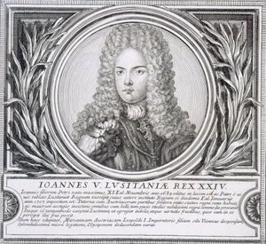 Johannes V av Portugal (litho) av Unbekannt