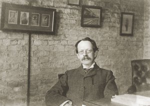 Joseph John Thomson, engelsk fysiker, ca 1900 av Unbekannter Künstler