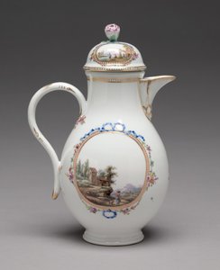 Kanna med lock, tillverkad av Meissen Porslinsfabrik, 1774-1814 av Unbekannt