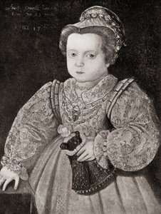Lady Arbella Stuart som barn, från The Girl Through the Ages, publicerad 1933 (litho) av Unbekannt