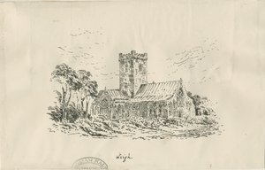 Leigh Church: litografi och [?1800-talet] av Unbekannt