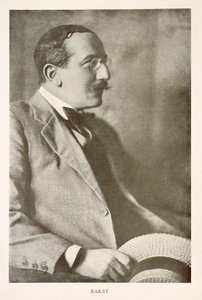 Leon Bakst (1866-1924), rysk målare, porträttfotografi (s/v foto) av Unbekannt