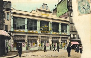 Les Folies-Bergere exteriör, Paris Berömd parisisk nattklubb av Unbekannter Künstler