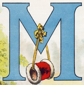 Bokstaven M: ärmen. Gravyr i "ABC L