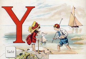 Bokstaven Y: Yatch. Gravyr i "ABC L