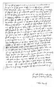 Brev från Thomas More till kung Henrik VIII, skrivet i hans hem i Chelcith (Chelsea), 5 mars av Unbekannt