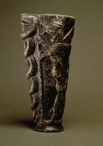 Dräktsbägare av Prins Gudea, tillägnad hans personliga gud Ningishzida, från Telloh, antika Girsu, ca 2150 f.Kr. (steatit) av Unbekannt