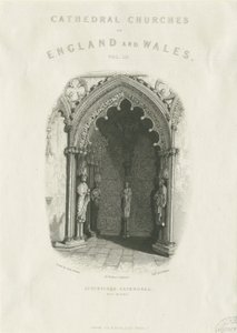 Lichfield Cathedral - West Doorway: stålgravyr av Unbekannt