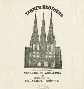 Lichfield Cathedral - West Front: tryck och [?1800-talet] av Unbekannt