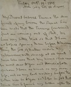 Lord Nelsons (1758-1805) sista brev till Emma Hamilton, skrivet från "Segern" före slaget vid Trafalgar av Unbekannt