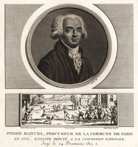 Louis Pierre Manuel, författare, Prucurer till Paris kommun, giljotinerad 1793 av Unbekannt