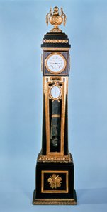 Louis XVI ebenholtsfanerad ekvation långfasad klocka, av Ferdinand Berthoud, Paris, sent 1700-tal av Unbekannt
