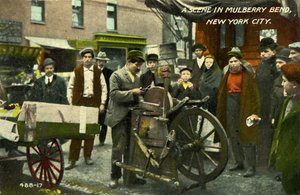 Lower East Side, New York City, En scen i Mulberry Bend av Unbekannter Künstler