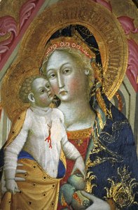 Madonna och barn, Francesco di Gentile, XIV-talet, Piersanti museum, Matelica, Marche, Italien av Unbekannt