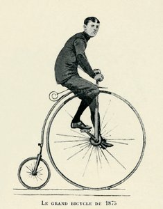 Man som rider på Penny-farthing av Unbekannter Künstler