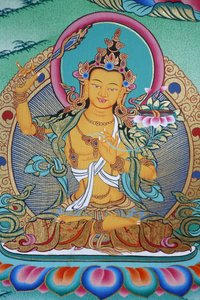 Manjushri, kunskapens gudomlighet. Kopan kloster, Kathmandu, Nepal av Unbekannt