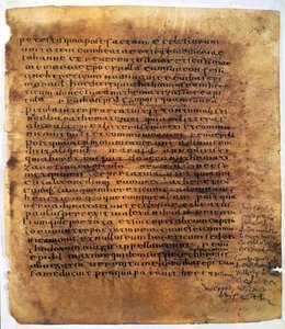 Manuskriptrulle: en palimpseste. av Unbekannter Künstler