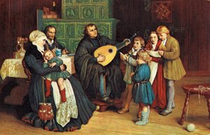 Martin Luther med sin av Unbekannter Künstler