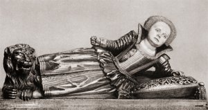 Mary of England, Skottland och Irland, från sin grav i Westminster Abbey, från The Girl Through the Ages, publicerad 1933 (litho) av Unbekannt