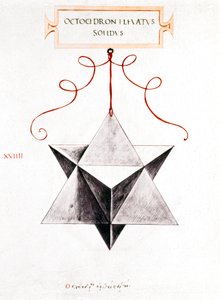 Matematiska teckningar Da Vincis oktaeder av Unbekannt